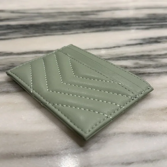 Light sage green brand new (without tags or box) YSL card wallet - Picture 3 of 4